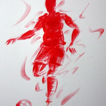 Desenho intitulada "football-n-12-dessi…" por Henri Ibara, Obras de arte originais, Outro