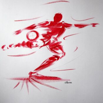 Dessin intitulée "football-n-18-dessi…" par Henri Ibara, Œuvre d'art originale, Autre