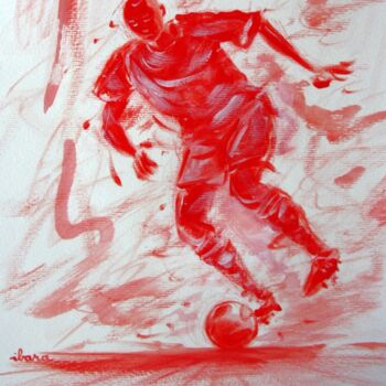 Disegno intitolato "football-n-23-dessi…" da Henri Ibara, Opera d'arte originale, Altro