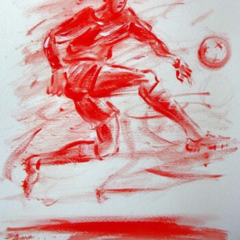 Disegno intitolato "football-n-24-dessi…" da Henri Ibara, Opera d'arte originale, Altro