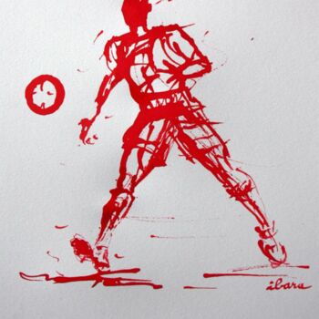 Dessin intitulée "football-n-28-dessi…" par Henri Ibara, Œuvre d'art originale, Autre