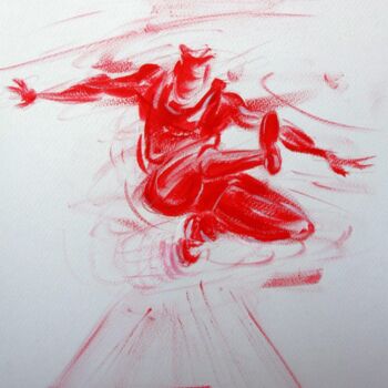 Dibujo titulada "saut-en-longueur-n-…" por Henri Ibara, Obra de arte original, Otro
