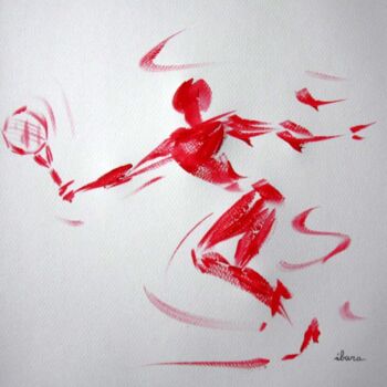 Painting titled "tennis-n-2-dessin-c…" by Henri Ibara, Original Artwork, Acrylic