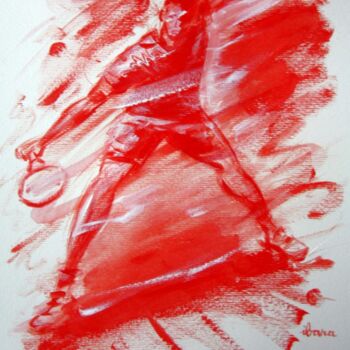 Картина под названием "tennis-n-5-dessin-c…" - Henri Ibara, Подлинное произведение искусства, Акрил