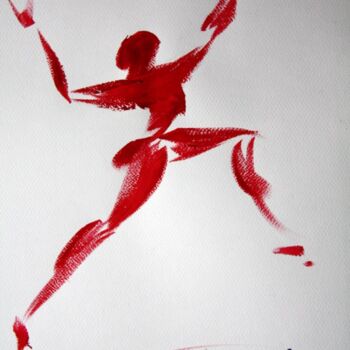 Drawing titled "homme-rouge-a-dessi…" by Henri Ibara, Original Artwork