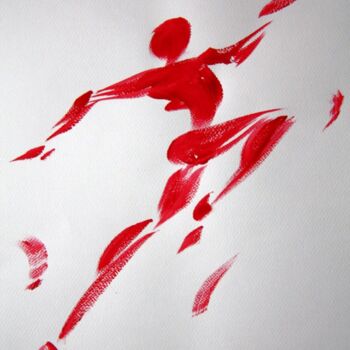 图画 标题为“homme-rouge-c-dessi…” 由Henri Ibara, 原创艺术品