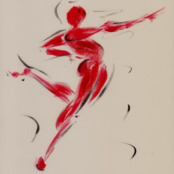 Tekening getiteld "homme-rouge-d-ibara…" door Henri Ibara, Origineel Kunstwerk