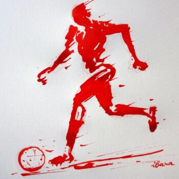 Σχέδιο με τίτλο "football-n-40-dessi…" από Henri Ibara, Αυθεντικά έργα τέχνης, Άλλος