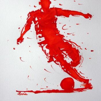 Dessin intitulée "football-n-39-dessi…" par Henri Ibara, Œuvre d'art originale, Autre