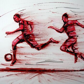 Dibujo titulada "football-n-53-dessi…" por Henri Ibara, Obra de arte original, Tinta