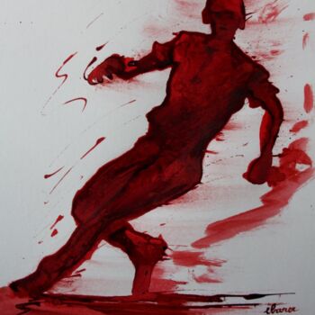 Drawing titled "baseball-n-4-dessin…" by Henri Ibara, Original Artwork, Ink