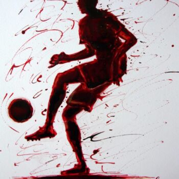 Drawing titled "football-n-57-dessi…" by Henri Ibara, Original Artwork, Ink