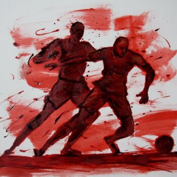 Dibujo titulada "football-n-61-dessi…" por Henri Ibara, Obra de arte original, Tinta