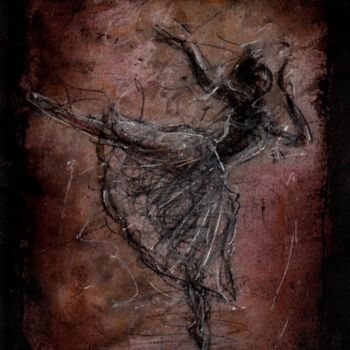 Desenho intitulada "ballerine-dessin-d-…" por Henri Ibara, Obras de arte originais, Tinta