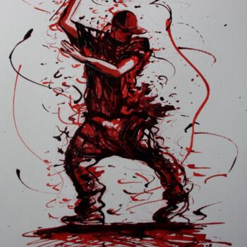 Drawing titled "hip-hop-dance-dessi…" by Henri Ibara, Original Artwork, Ink