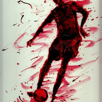 Zeichnungen mit dem Titel "football-n-65-dessi…" von Henri Ibara, Original-Kunstwerk, Tinte