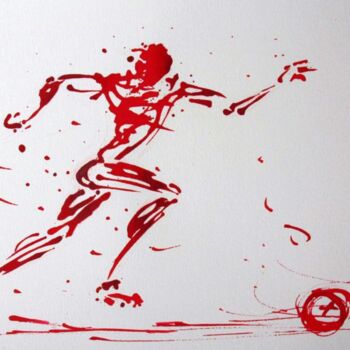 「football-n-76-dessi…」というタイトルの描画 Henri Ibaraによって, オリジナルのアートワーク, インク