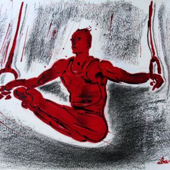 Drawing titled "gymnastique-les-ann…" by Henri Ibara, Original Artwork, Ink