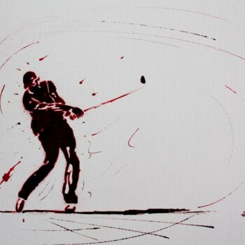 绘画 标题为“golf-n-18-peinture-…” 由Henri Ibara, 原创艺术品, 丙烯