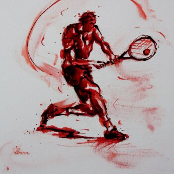 Ζωγραφική με τίτλο "tennis-n-18-peintur…" από Henri Ibara, Αυθεντικά έργα τέχνης, Ακρυλικό