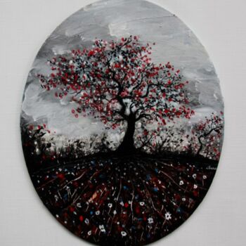 Painting titled "esprit-de-l-arbre-n…" by Henri Ibara, Original Artwork, Acrylic