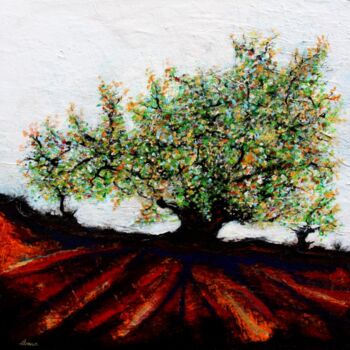 Pintura titulada "esprit-de-l-arbre-n…" por Henri Ibara, Obra de arte original, Acrílico