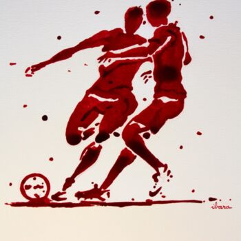 Dessin intitulée "football-n-84-dessi…" par Henri Ibara, Œuvre d'art originale, Encre