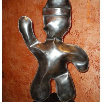 Skulptur mit dem Titel "N°9 - Mai morirem" von Henri Iglesis, Original-Kunstwerk, Metalle