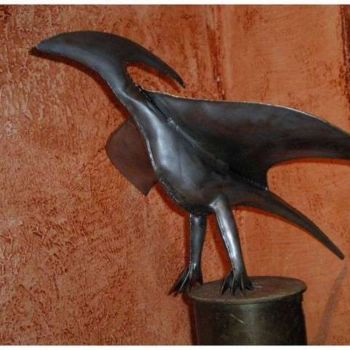 Sculpture titled "N°12 - Oiseau Préhi…" by Henri Iglesis, Original Artwork, Metals