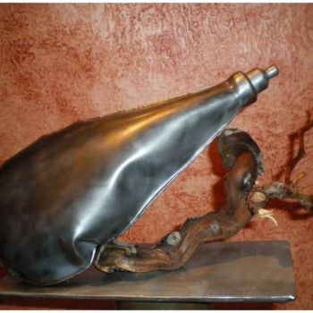 Skulptur mit dem Titel "N°15 - Borratxa pol…" von Henri Iglesis, Original-Kunstwerk, Metalle