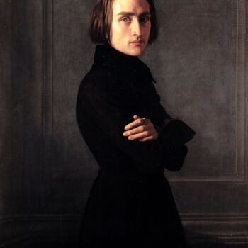 Peinture intitulée "Portrait de Franz L…" par Henri Lehmann, Œuvre d'art originale, Huile