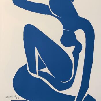 Prenten & gravures getiteld "Les Nudes: Nu Bleu I" door Henri Matisse, Origineel Kunstwerk, Lithografie