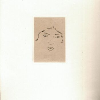 Incisioni, stampe intitolato "Emma L , Masque" da Henri Matisse, Opera d'arte originale, Olio