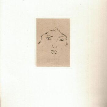 Gravures & estampes intitulée "Emma L , Masque" par Henri Matisse, Œuvre d'art originale, Huile