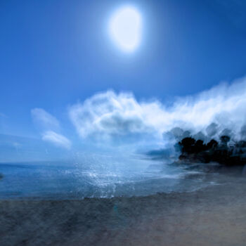 Photography titled "The blue light" by Henri Odabas, Original Artwork, Digital Photography
