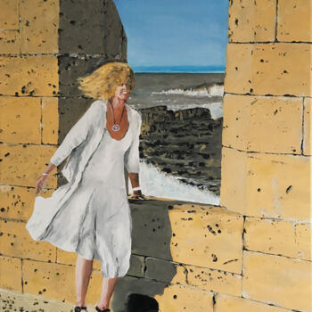 Картина под названием "Suzanne sur les rem…" - Henri Papillon, Подлинное произведение искусства, Масло