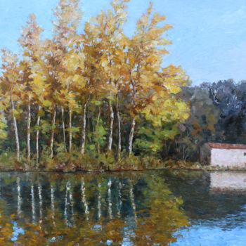 Pittura intitolato "Reflets d'Automne" da Henri Remi, Opera d'arte originale, Olio