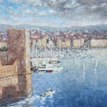Malerei mit dem Titel "Le Vieux Port de Ma…" von Henri Remi, Original-Kunstwerk, Öl