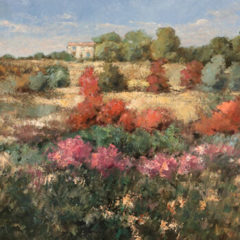 Peinture intitulée "Provence en Automne" par Henri Remi, Œuvre d'art originale, Huile
