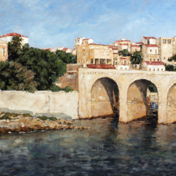 Pintura titulada "Pont de la Fausse M…" por Henri Remi, Obra de arte original, Oleo
