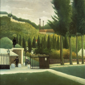 Painting titled "L'Octroi" by Henri Rousseau, Original Artwork, Oil