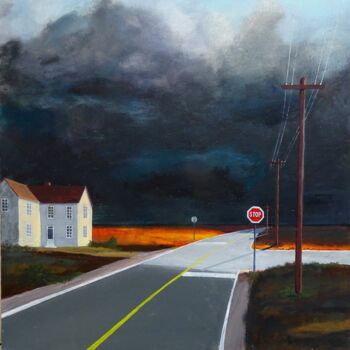 Painting titled "Avant la tornade" by Henri Sacchi, Original Artwork, Acrylic