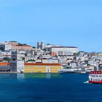 Painting titled "Lisbonne" by Henri Sacchi, Original Artwork, Acrylic