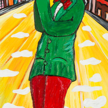 Peinture intitulée "Le Trompettiste" par Henri Wojcik, Œuvre d'art originale, Acrylique
