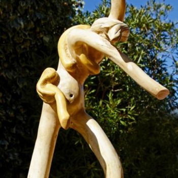Sculpture titled "Eve" by Henri Degracia, Original Artwork, Wood
