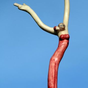 Sculpture titled "Flamenco" by Henri Degracia, Original Artwork, Wood