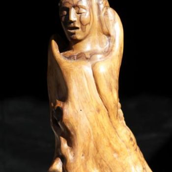 雕塑 标题为“Trois visages” 由Henri Degracia, 原创艺术品, 木