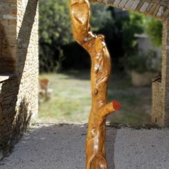 Sculpture titled "Galéjade" by Henri Degracia, Original Artwork, Wood