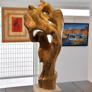 Sculpture titled "2012 -Exposition Of…" by Henri Degracia, Original Artwork, Wood