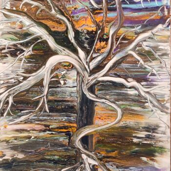 Pintura titulada "Dancing Tree" por Henriett Magyar, Obra de arte original, Acrílico Montado en Bastidor de camilla de madera